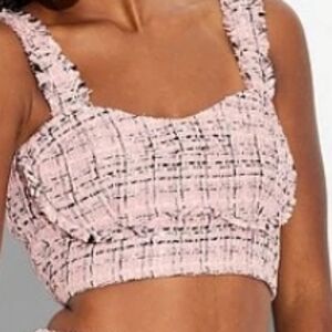 Wild Fable Pink Crop Bustier Tank Top